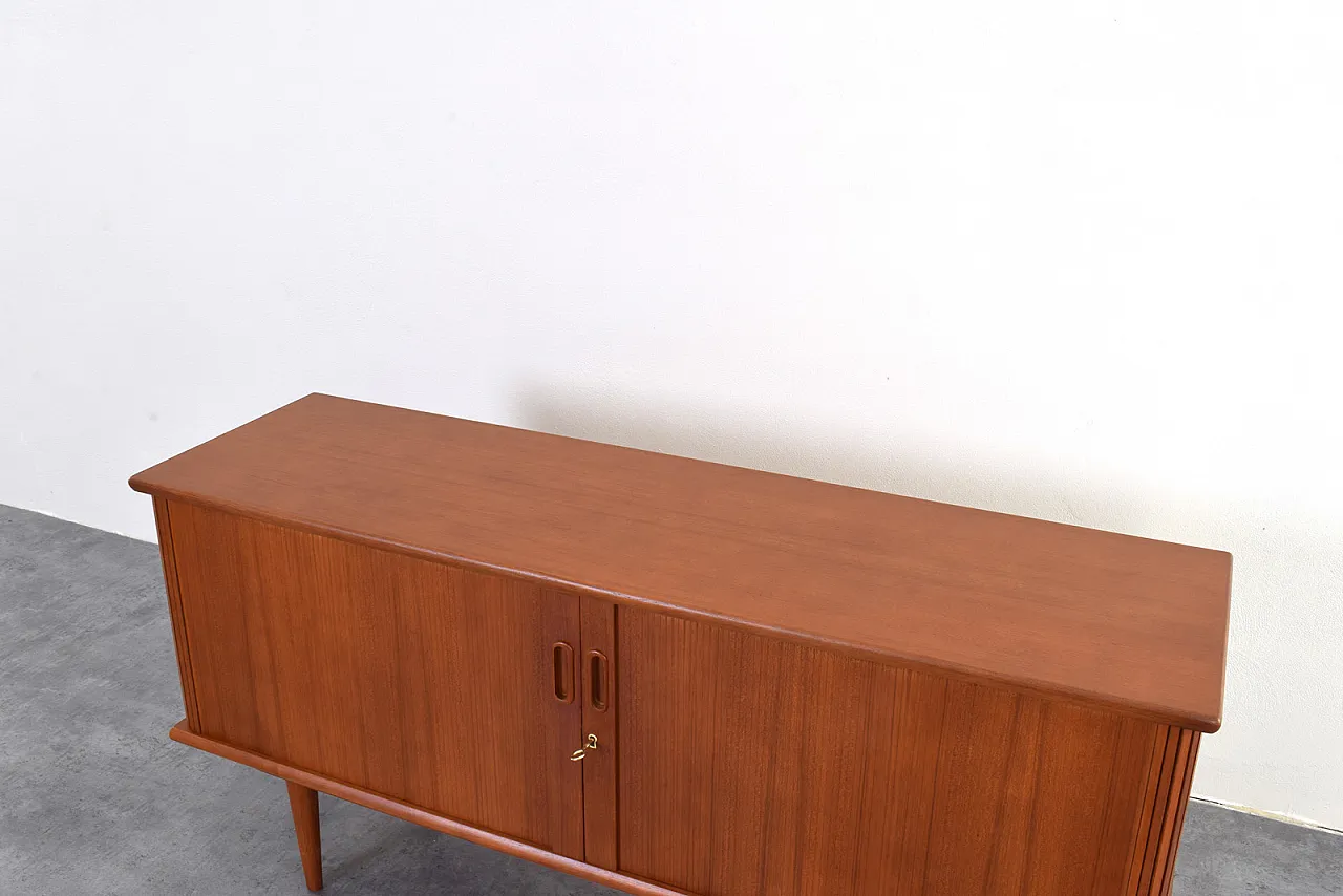 Credenza Tambour Mid-Century in teak, Danimarca, anni '60 12