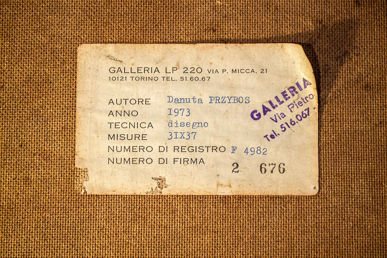 Danuta Kula-Przyboś, Composizione, inchiostro su carta, anni '70 4