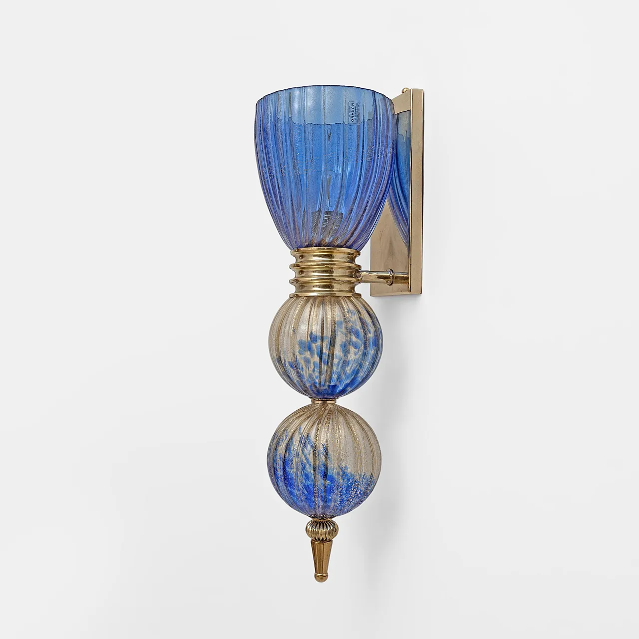 Pair of appliques in Murano glass with dust inclusions, 20th century 4