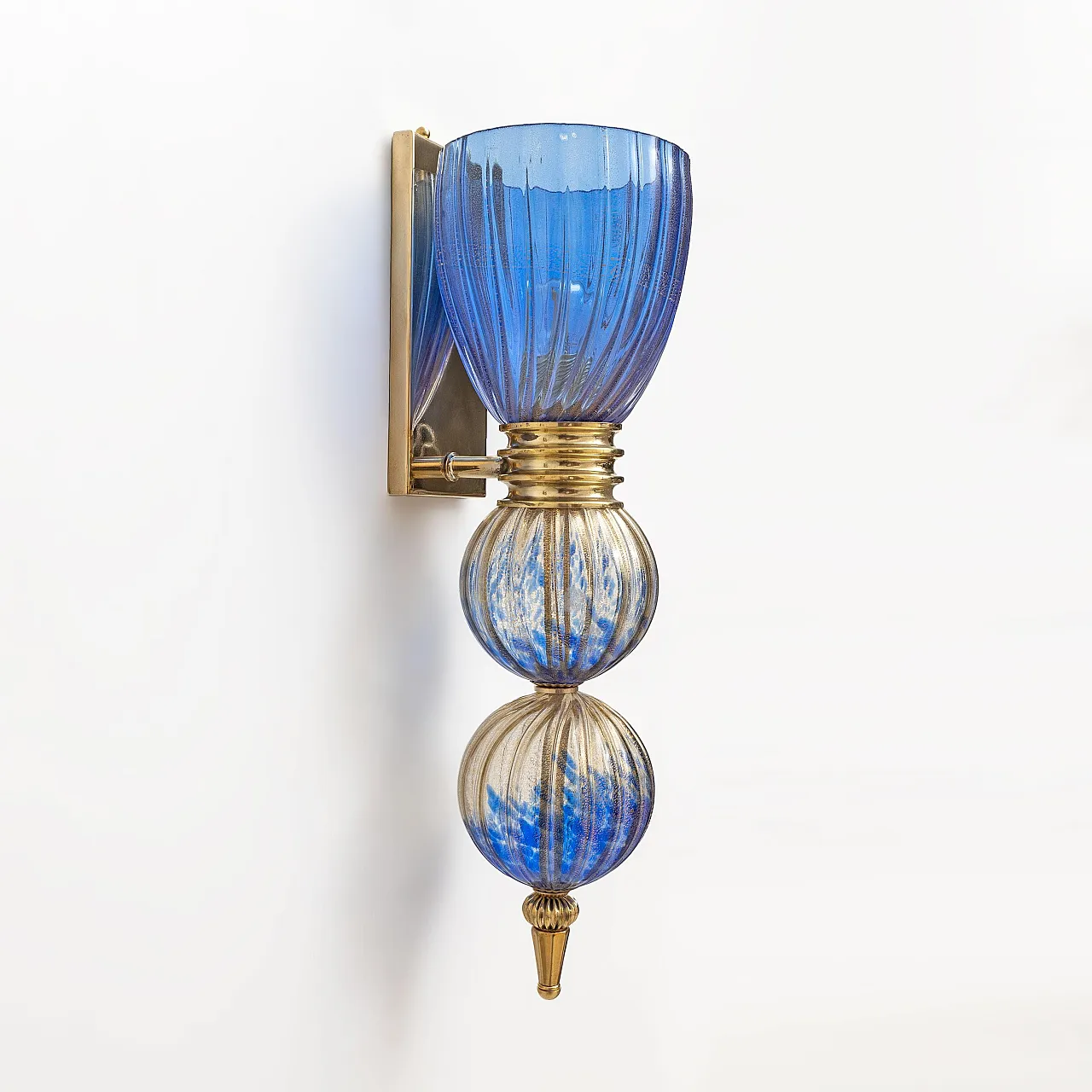 Pair of appliques in Murano glass with dust inclusions, 20th century 7