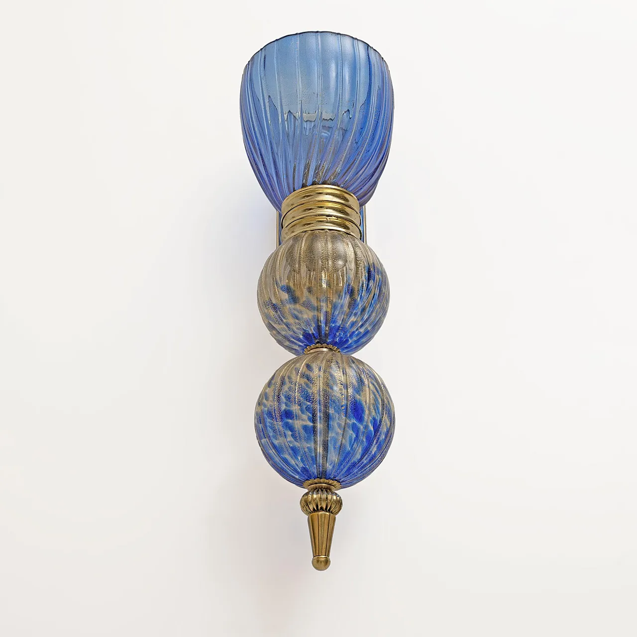 Pair of appliques in Murano glass with dust inclusions, 20th century 9