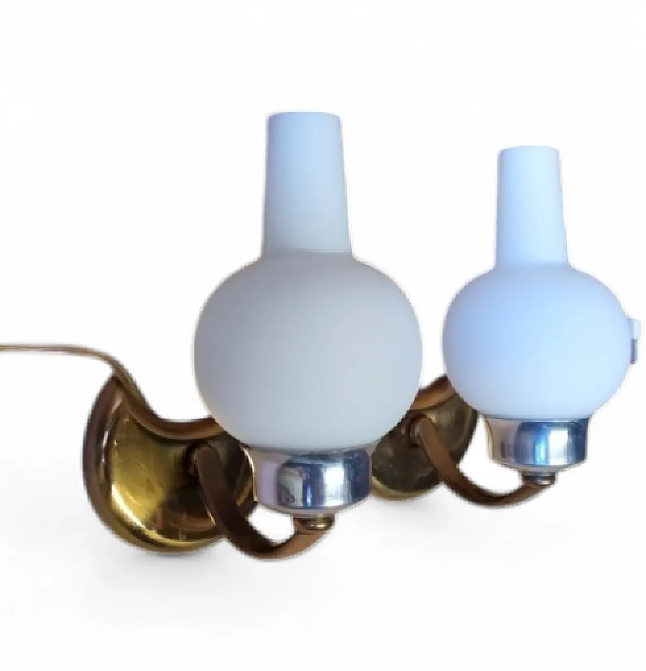 Coppia di lampade da parete piccole di Stilnovo, anni '50 12