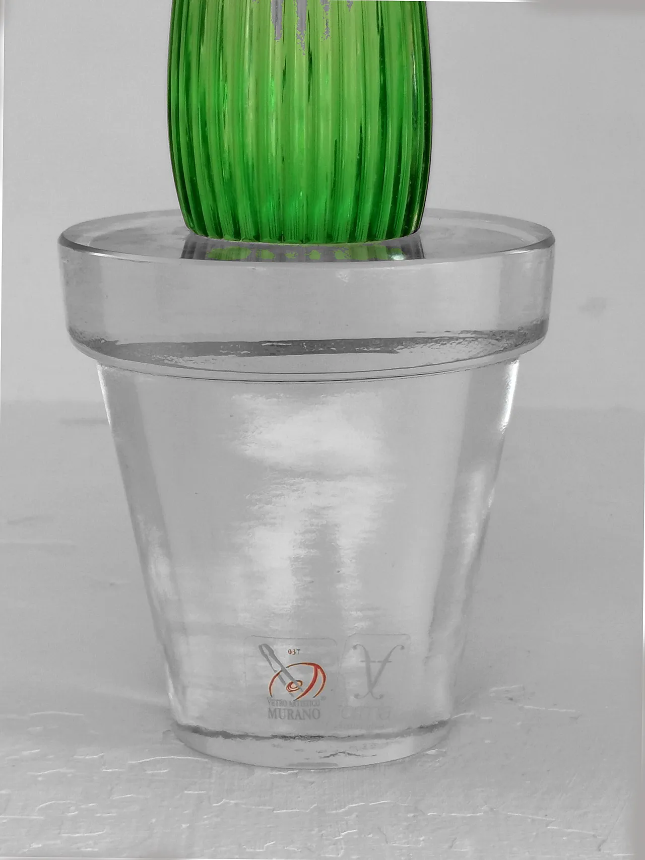 Succulent plant glass by Marzotto Marta for Formia Venice, 1990s 4