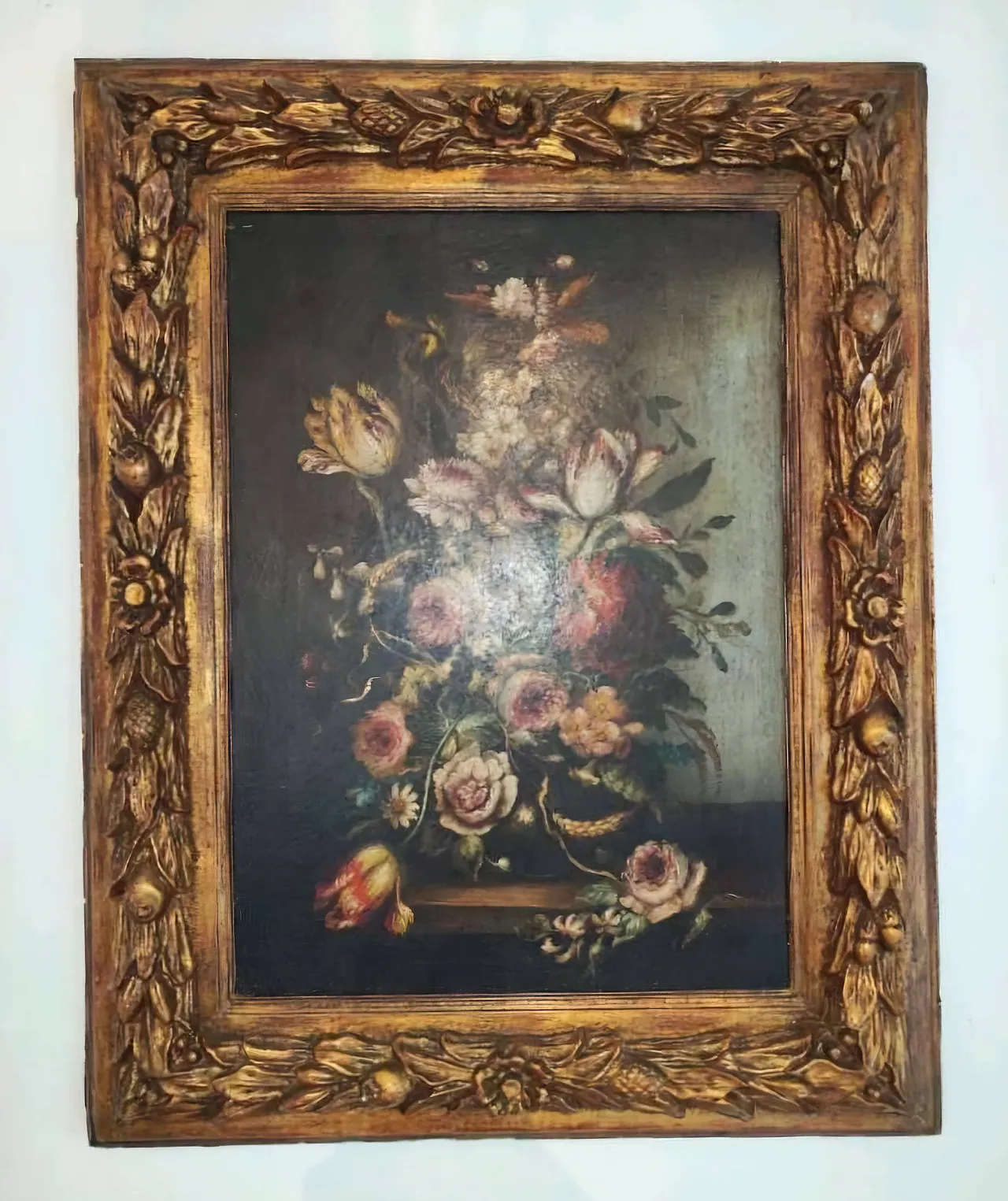 Floral Still Life - Flemish School, Oil on Canvas, 17th Century 4