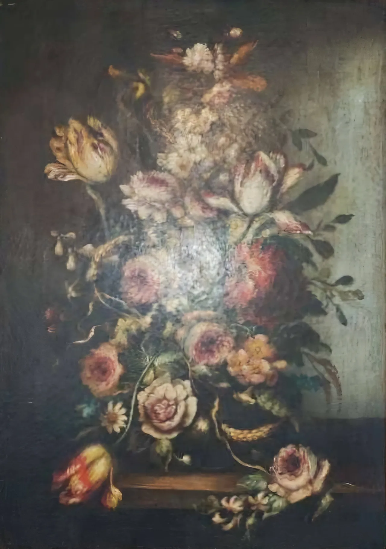Floral Still Life - Flemish School, Oil on Canvas, 17th Century 5