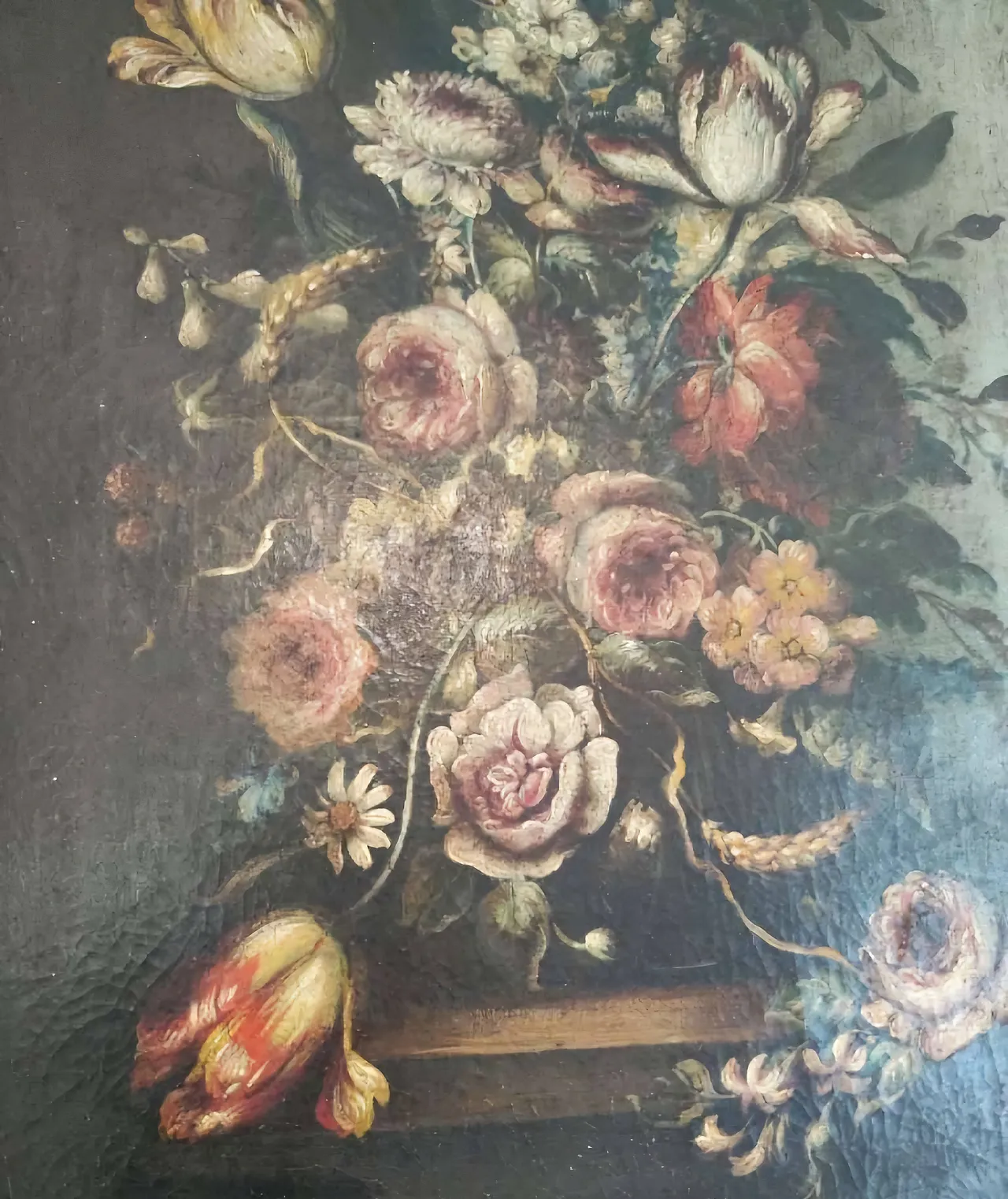 Floral Still Life - Flemish School, Oil on Canvas, 17th Century 6
