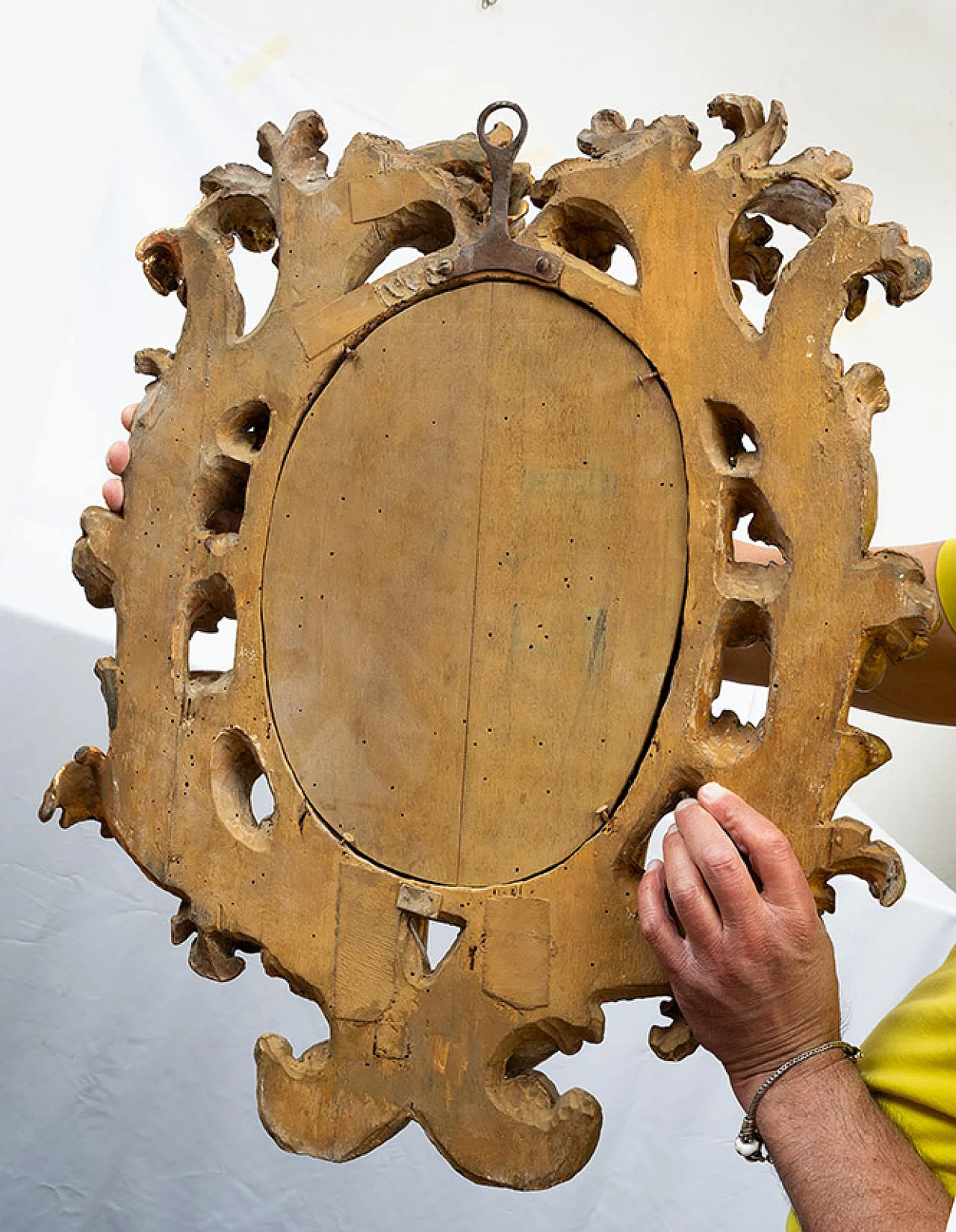 Coppia di Specchiere Barocco Romano in legno dorato, 17th c. 4