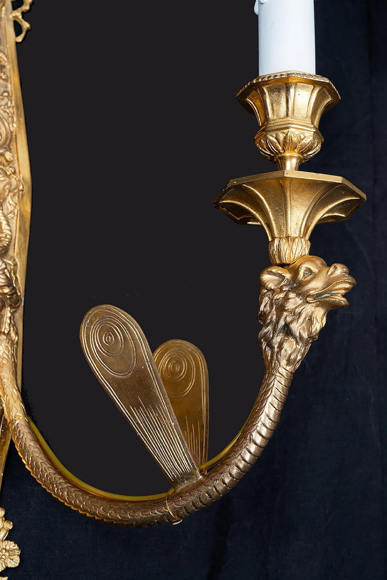 4 Appliques Napoleone III in bronzo dorato, Francia, '800 4