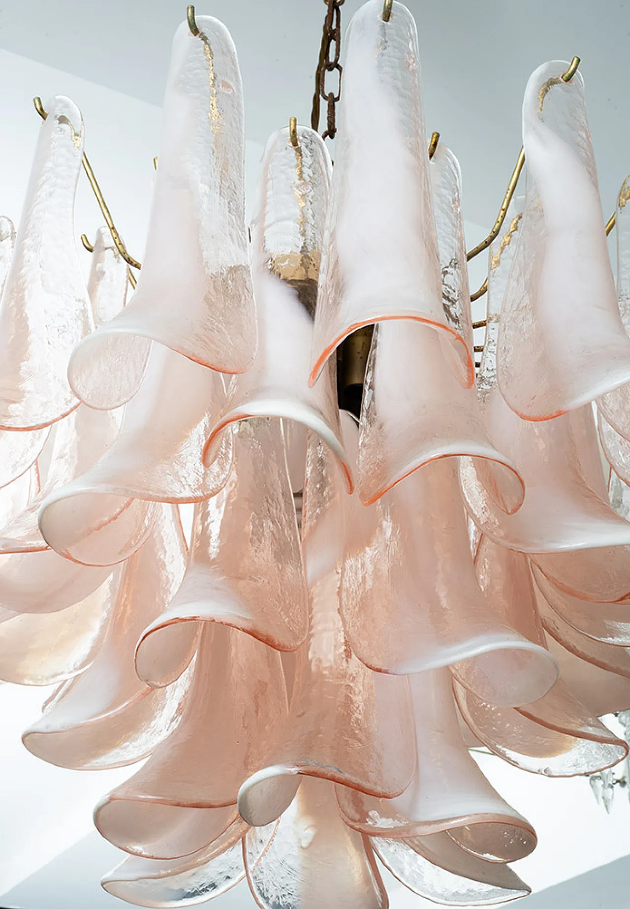 Pendant chandelier in Murano glass, 70s 2