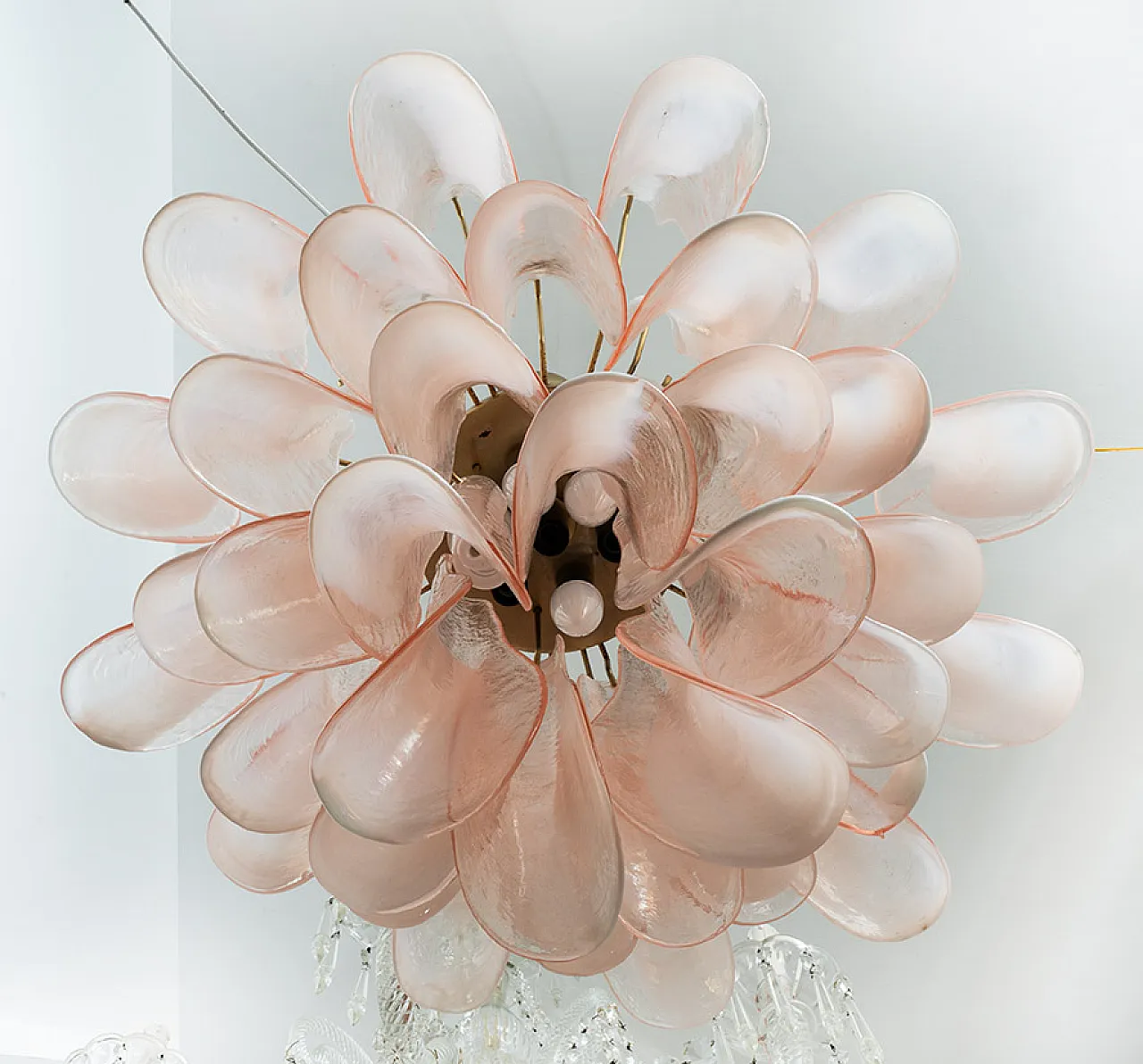 Pendant chandelier in Murano glass, 70s 3