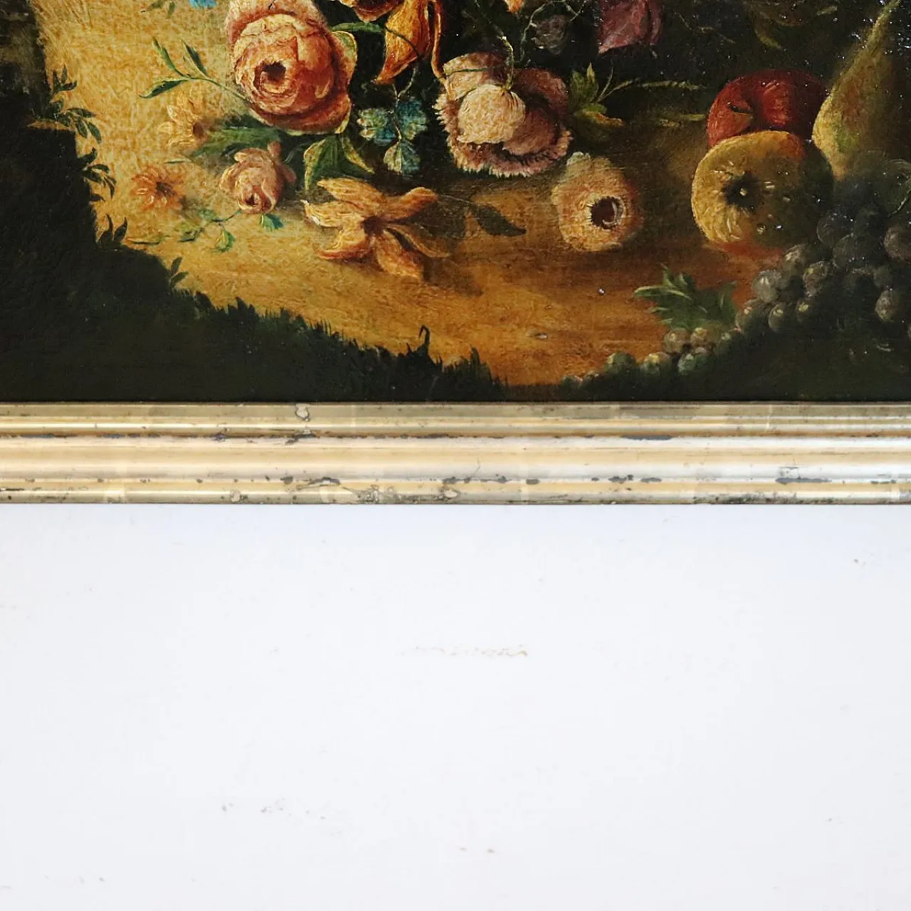 Oil painting on canvas still life with ruins, 19th century 12