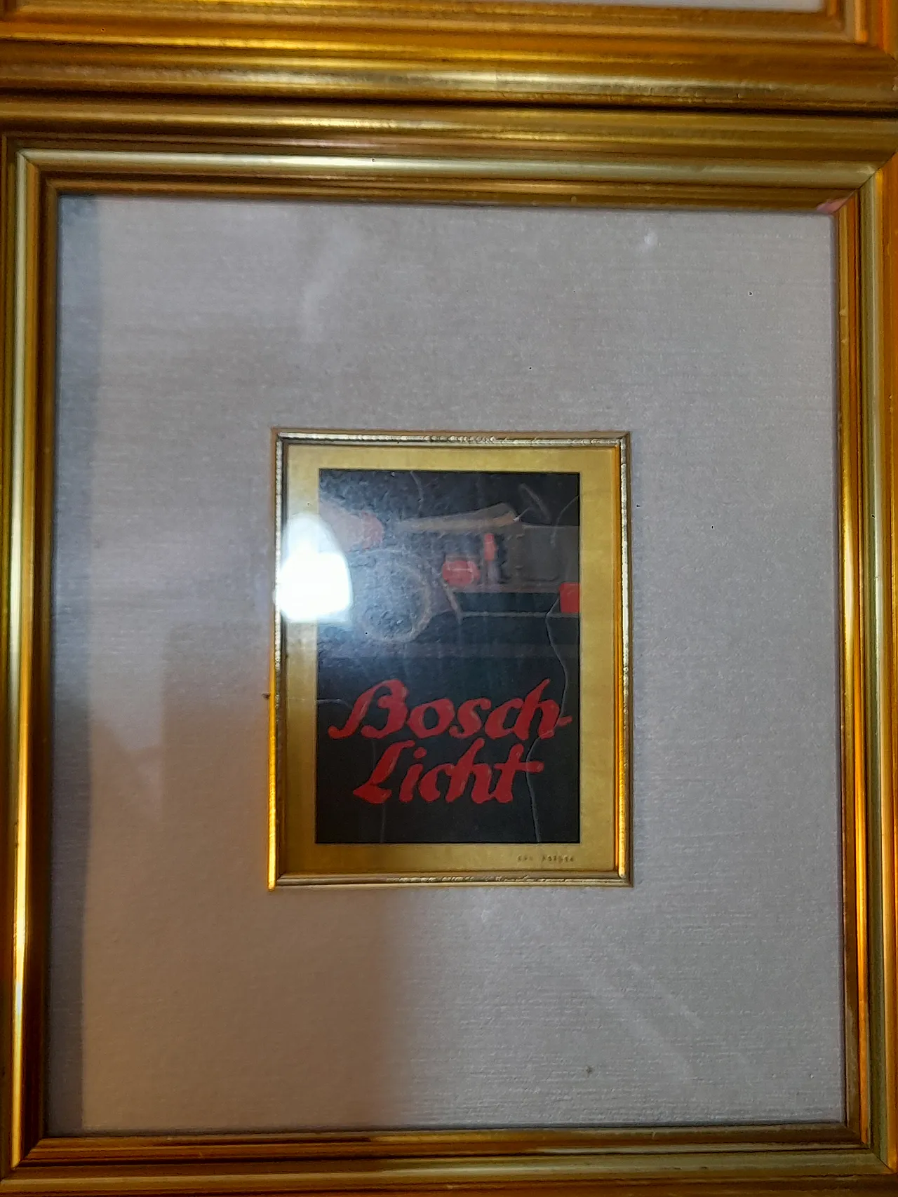 Five small pictures containing artistic miniatures on 23 kt gold leaf, 13
