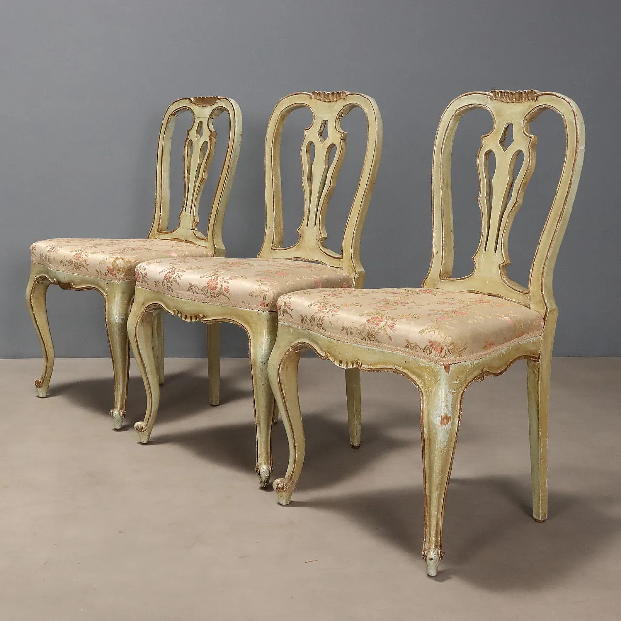 4 chairs in Baroque style, 19th century 4