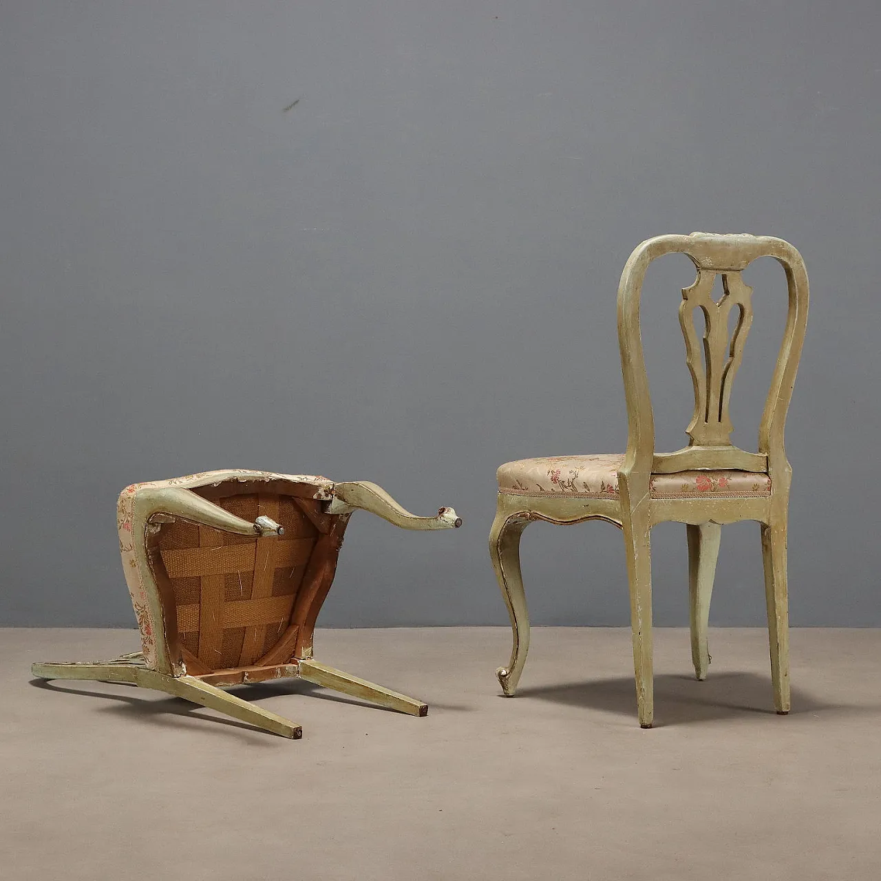 4 chairs in Baroque style, 19th century 9