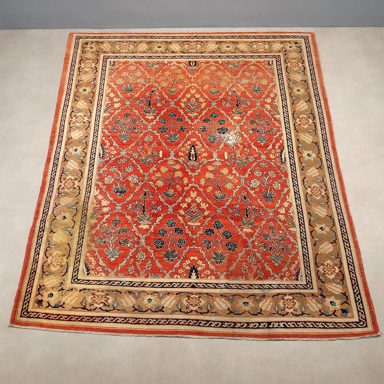 Herat wool rug, fine knot and handcrafted, 20th century 3