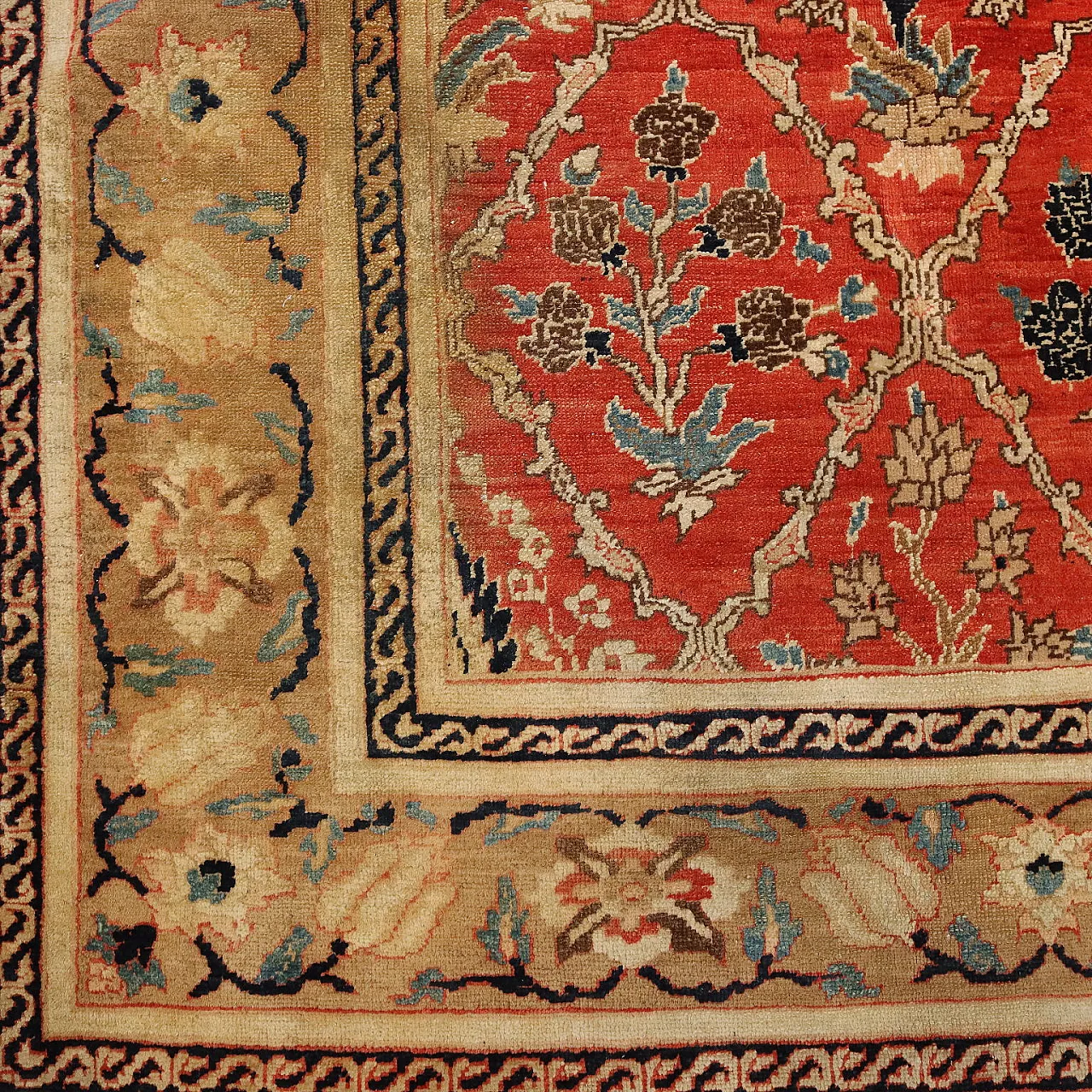 Herat wool rug, fine knot and handcrafted, 20th century 7