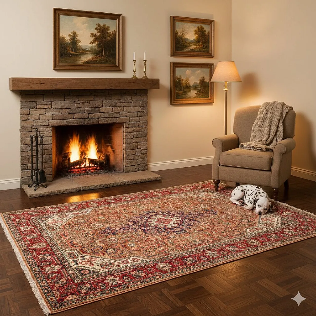 Tabriz cotton and wool rug, handcrafted, big knot, 20th century 2
