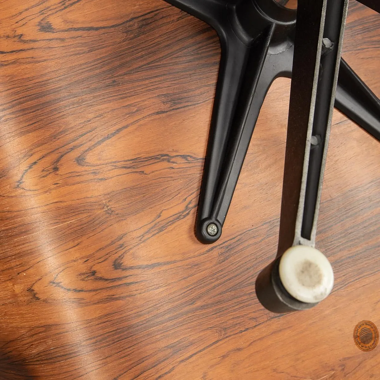 Poltrona lounge Eames in pelle nera, 1980 16