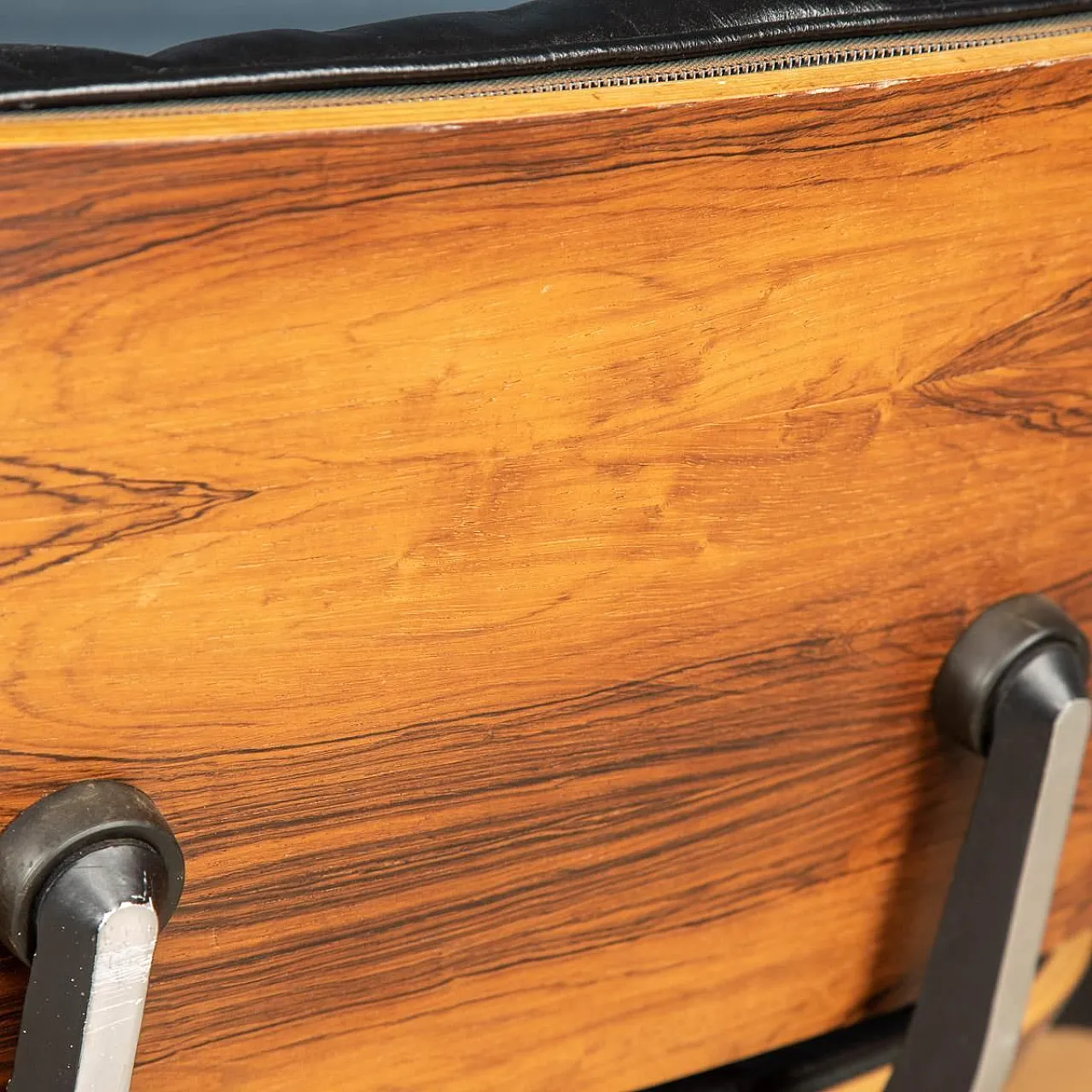 Poltrona lounge Eames in pelle nera, 1980 21