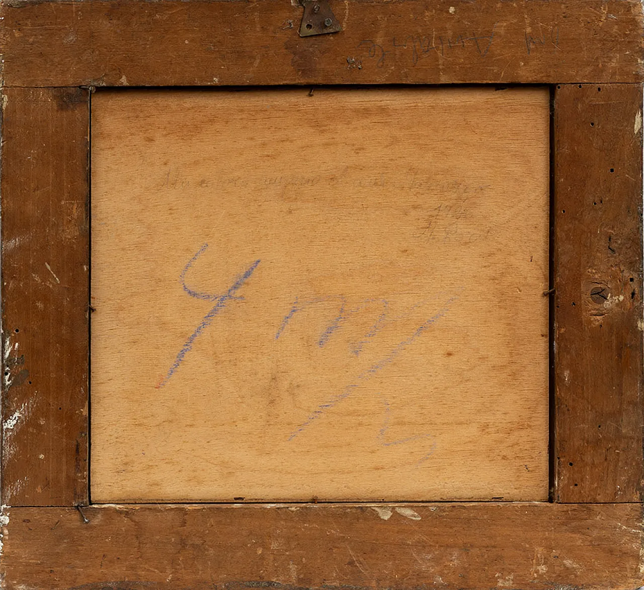 Dipinto olio su tavoletta via Chiaia a Napoli firmata, '800 4