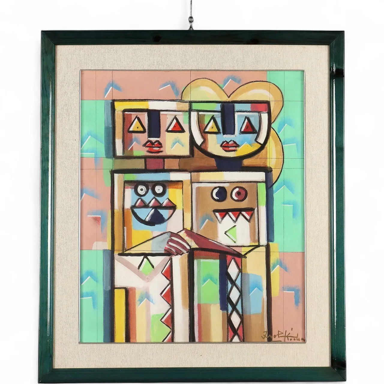 Painting by Ibrahim Kodra, oil on canvas, 20th century 11
