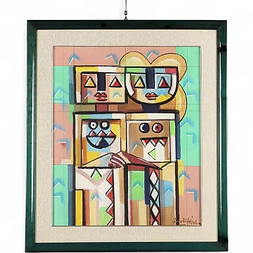 Painting by Ibrahim Kodra, oil on canvas, 20th century
