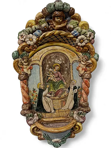Acquasantiera madonna di Pompei