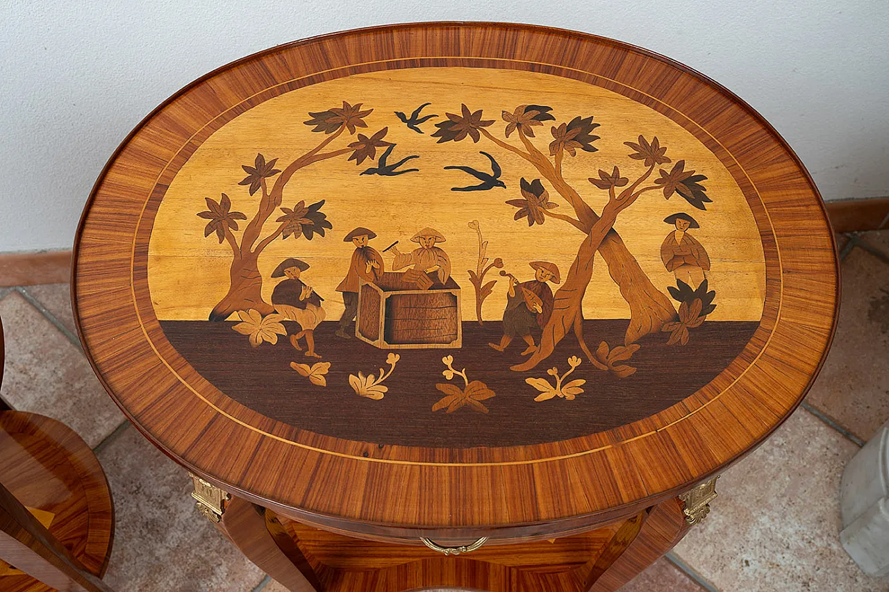 Pair of Napoleon III style chinoiserie coffee tables, France, 20th c. 3