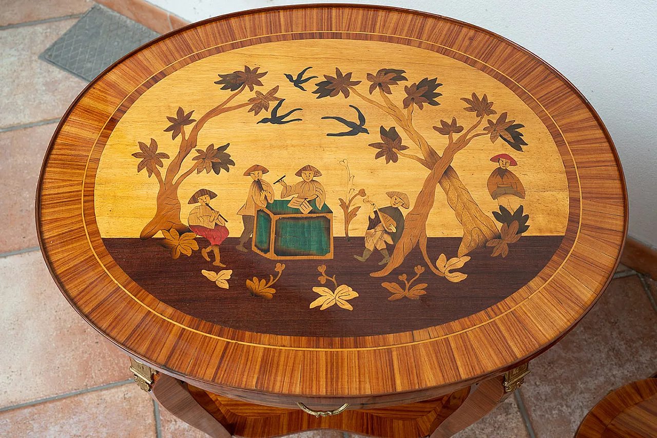 Pair of Napoleon III style chinoiserie coffee tables, France, 20th c. 4
