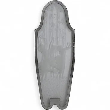 Mirror panel in frosted etched glass with mirrored frame, 1940s