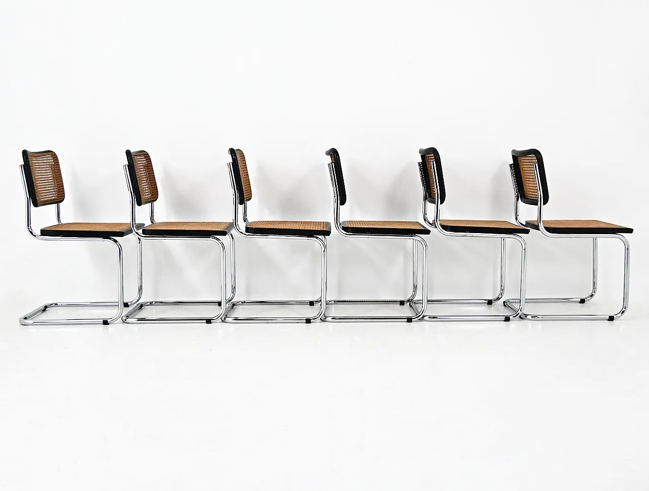 6 sedie da pranzo stile B32 di Marcel Breuer, 80s 4