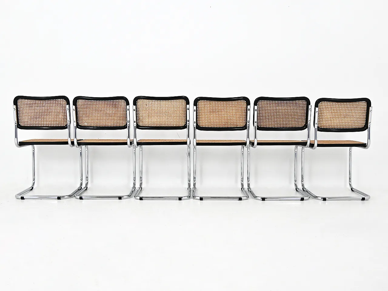 6 sedie da pranzo stile B32 di Marcel Breuer, 80s 5