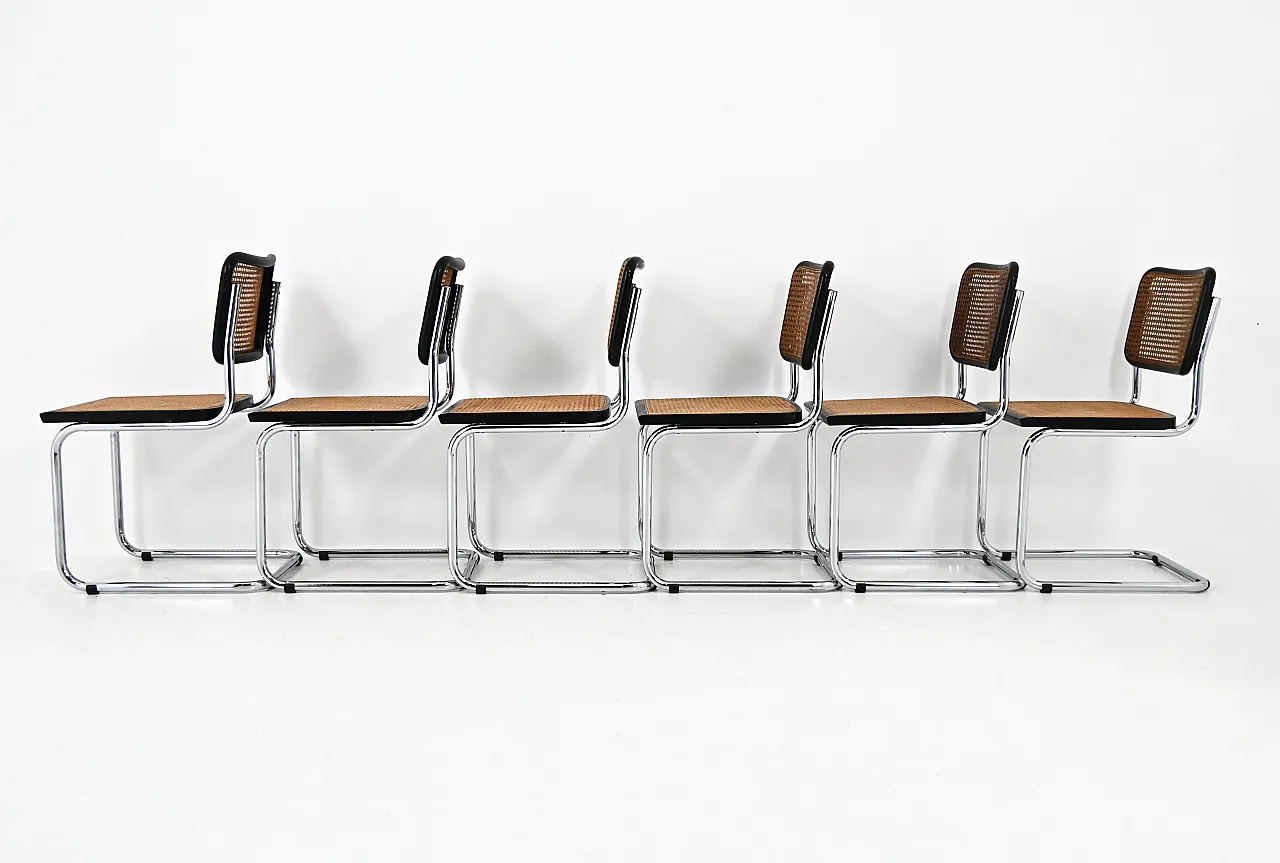 6 sedie da pranzo stile B32 di Marcel Breuer, 80s 6