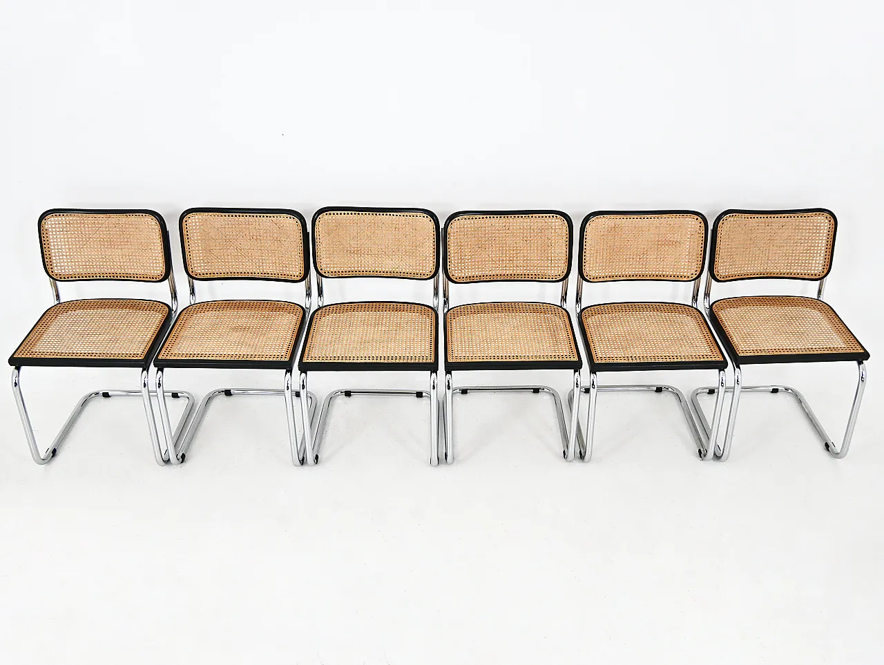 6 sedie da pranzo stile B32 di Marcel Breuer, anni '80 7