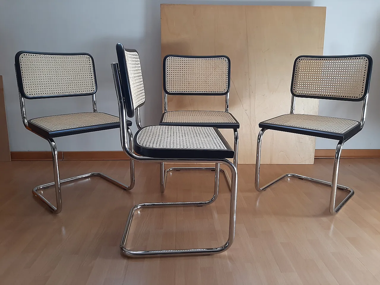 4 Sedie Ceca B32 in legno laccato nero di Mdf Italia, anni 2000 3