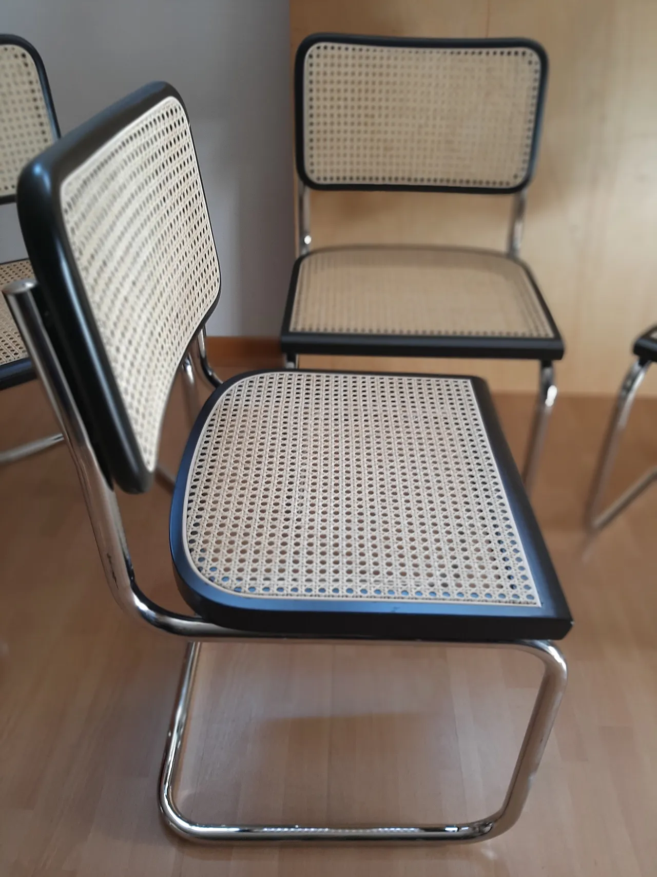 4 Sedie Ceca B32 in legno laccato nero di Mdf Italia, anni 2000 10