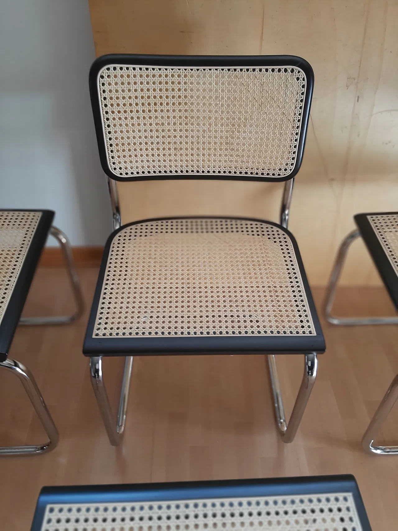 4 Sedie Ceca B32 in legno laccato nero di Mdf Italia, anni 2000 29