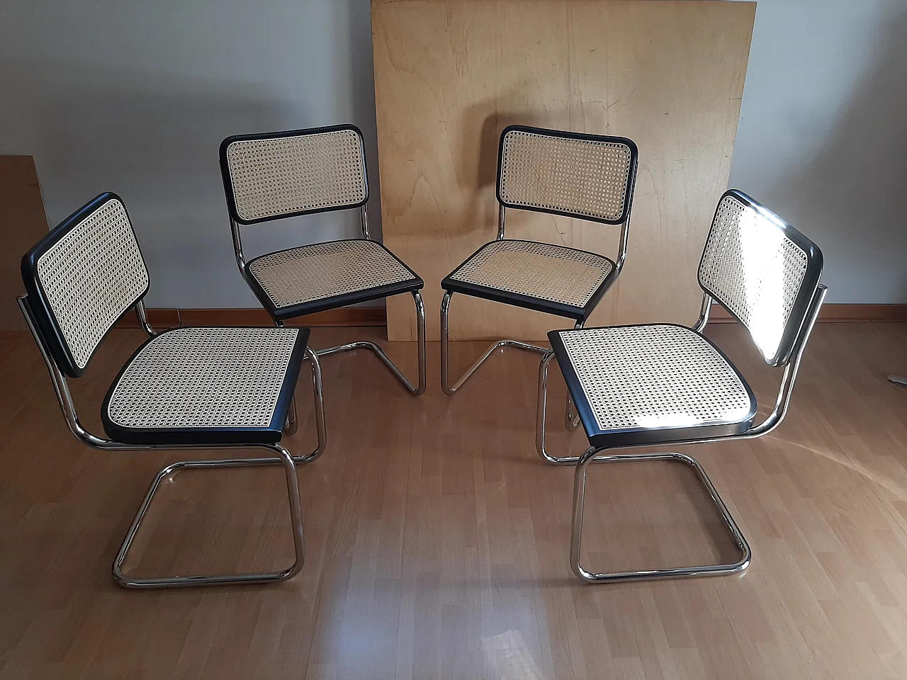 4 Sedie Ceca B32 in legno laccato nero di Mdf Italia, anni 2000 44