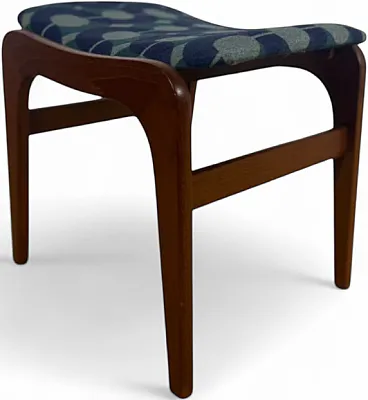 Poggiapiedi in teak, anni '60