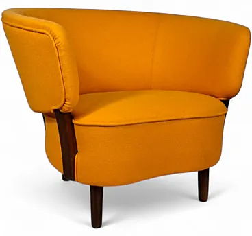 Poltrona di Aage Sattrup in teak, anni '60