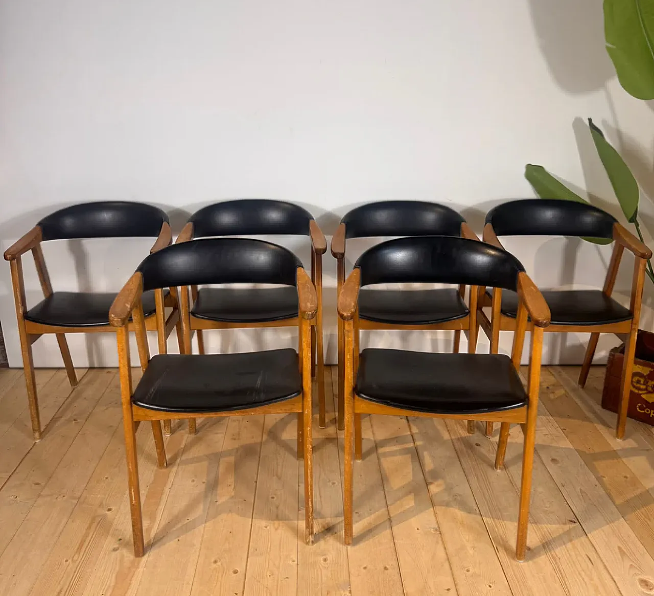 6 Sedie Sax Møbelfabrik, anni ’60 1