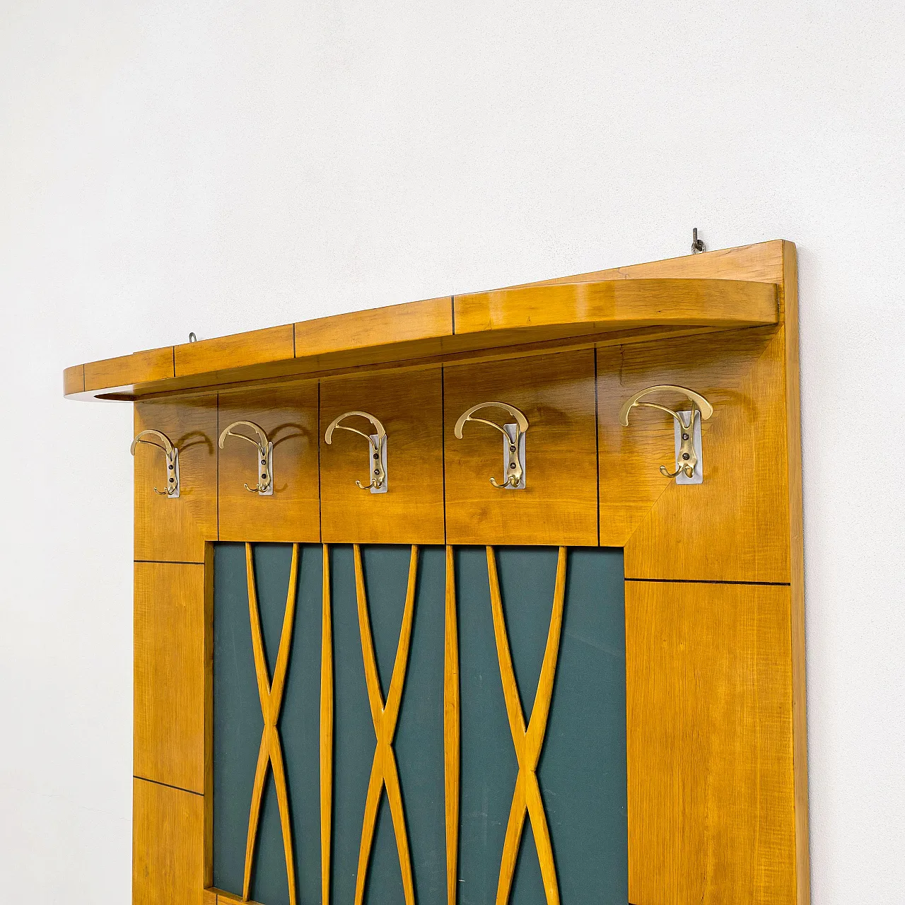 Appendiabiti Art Déco in acero nello stile di Paolo Buffa, anni '50 6