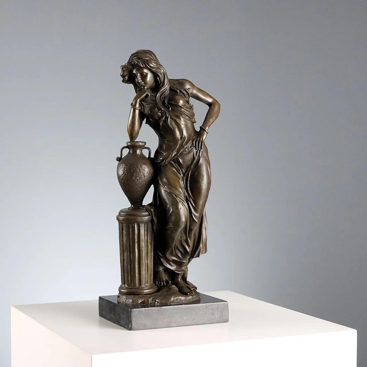 Female bronze figure by the Model of Emile Louis Picault, 20th century 1