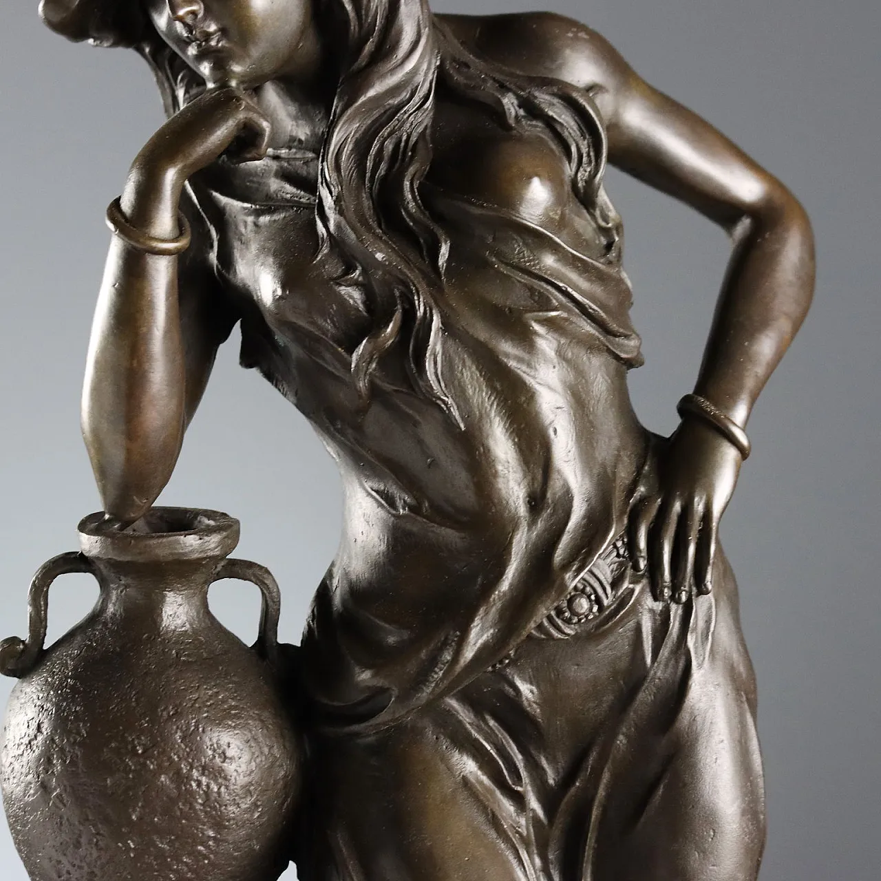 Female bronze figure by the Model of Emile Louis Picault, 20th century 4