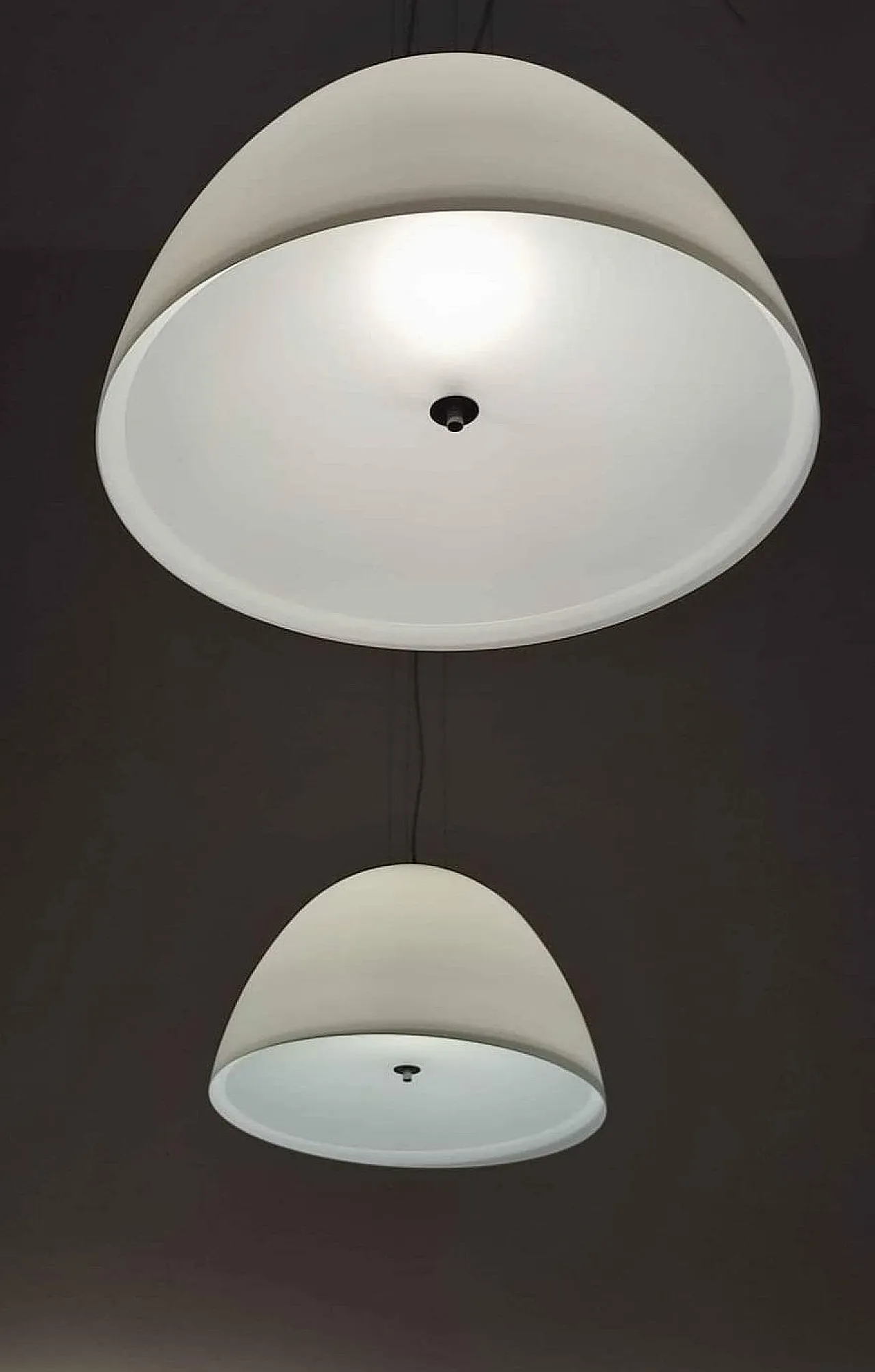 Pair of Willy Glass 60 ceiling lamps by Enzo Panzeri, 2000s 4