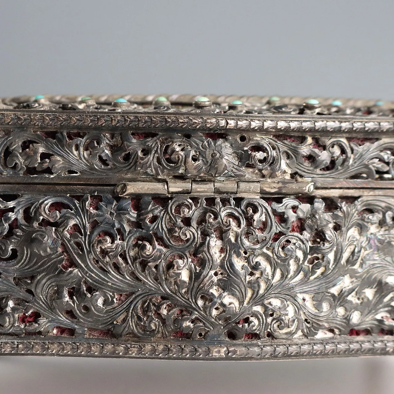 Silver and enamel casket, 20th century 10
