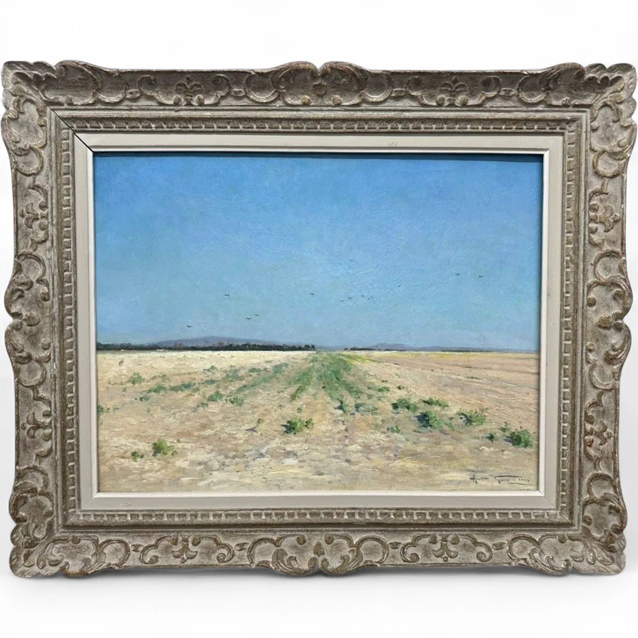 Sunny Field in Champagne - Armand Guéry, Oil on Canvas, 19th Century 12