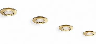 ITre gold recessed spotlights