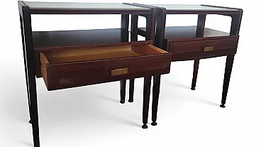Pair of bedside tables by Silvio Cavatorta, 50s