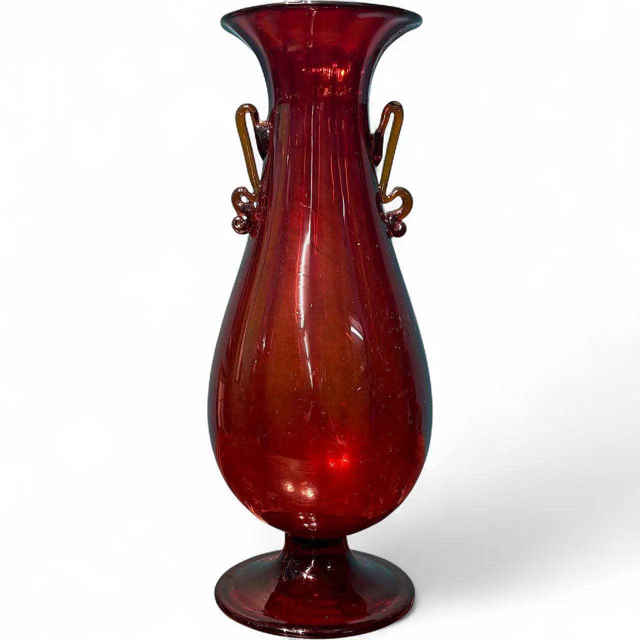 Murano vase Ruby red by Vittorio Zecchin, 1920s 17